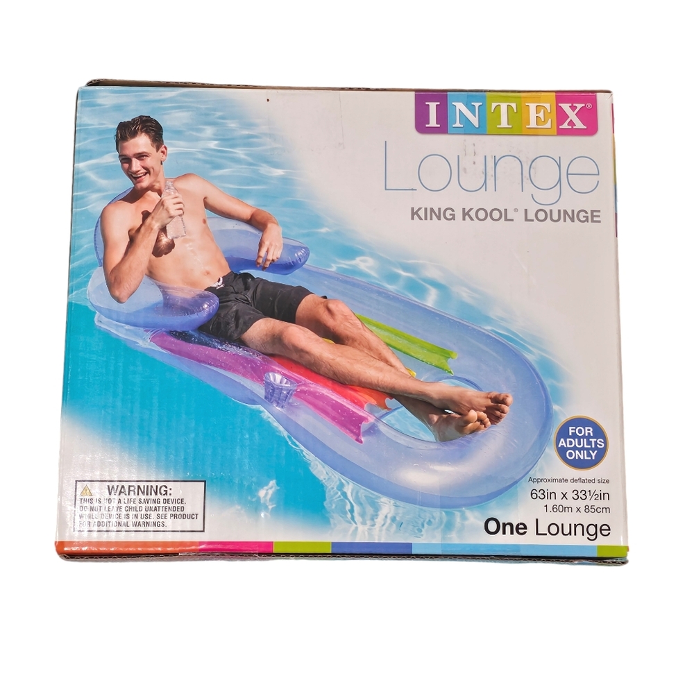 Intex King Kool Inflatable Lounging Swimming Pool Float - Picture 4 of 4